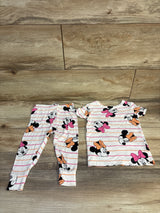 Disney Junior Minnie Mouse 2pc Viscose Pajama Set White sz 18m