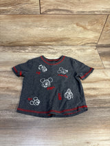 Disney Baby Embroidered Mickey Mouse Shirt Grey sz 12m