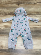 Carter's Hooded Fleece Coverall Grey sz 6m - Me n Mommy To Be