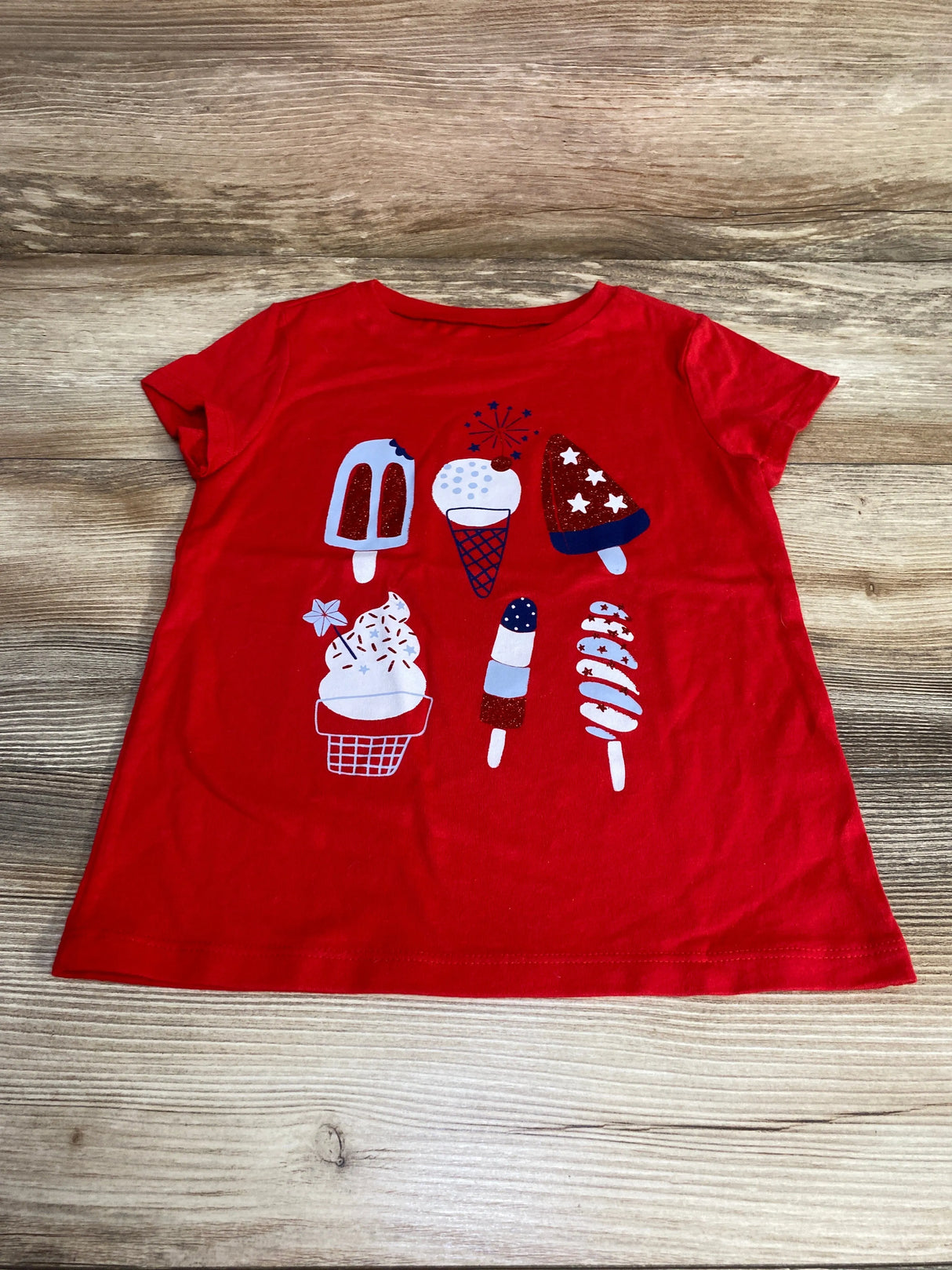 Carter's Ice Cream Shirt Red sz 4-5T