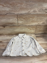 Carter's Waffle Knit Long Sleeve Button-Up Shirt Beige sz 3T