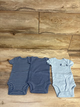 Carter's 3pk Bodysuits Blue sz Newborn