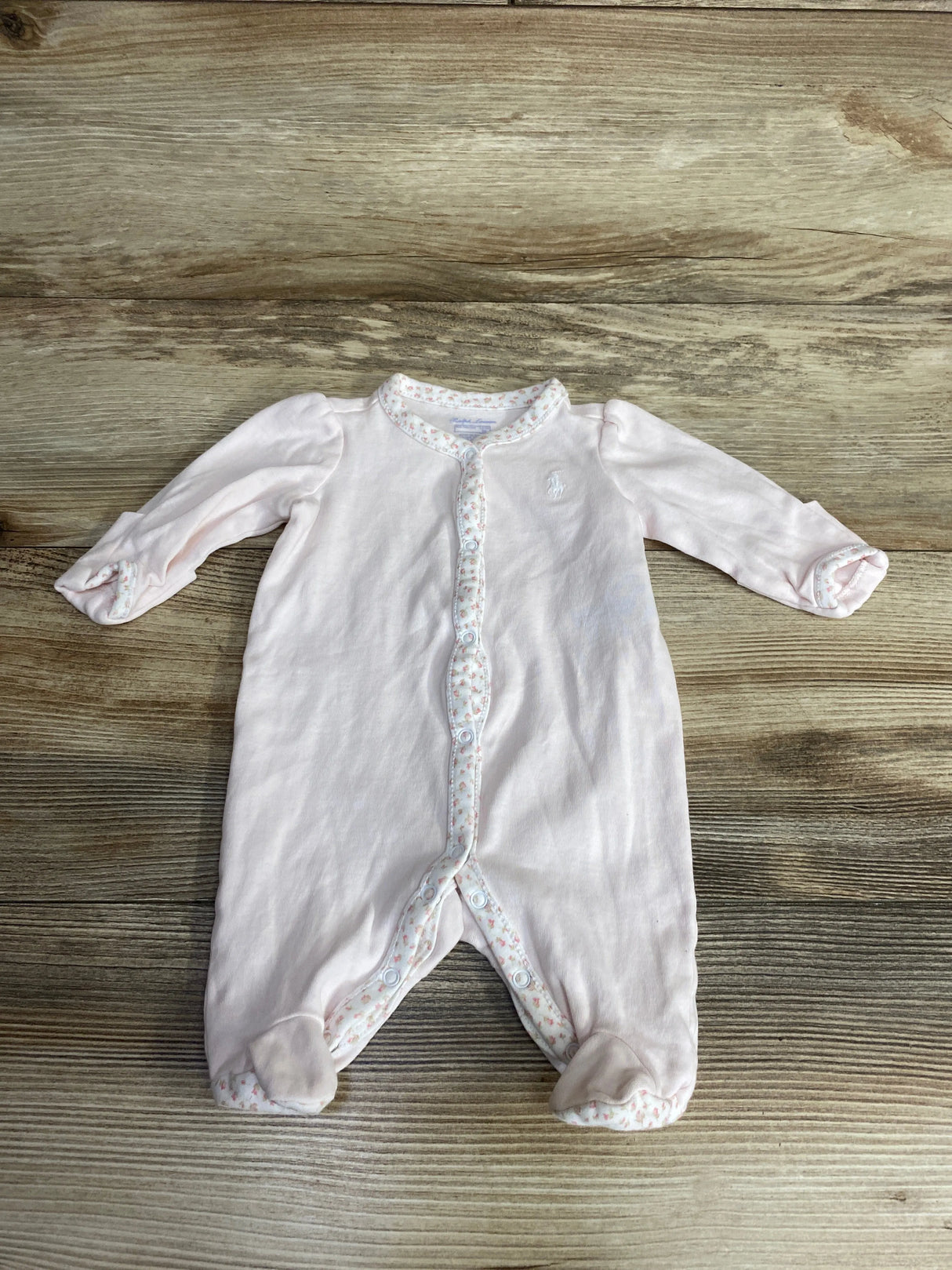 Ralph Lauren Floral Sleeper Pink sz Newborn