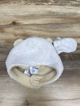 NWOT Old Navy 2pc Fleece Sherpa Lined Winter Hat & Mittens Set White sz 0-6m