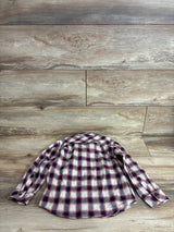 Me & Henry Plaid Long Sleeve Button-Up Shirt Navy sz 5/6T