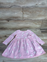 Cat & Jack Ghost Print Long Sleeve Dress Pink sz 2T