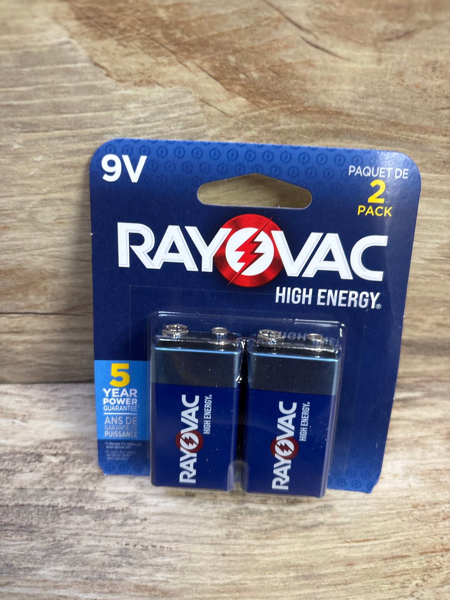 NEW Rayovac High Energy 9V Batteries Alkaline 9 Volt Batteries 2pk