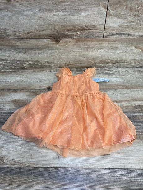 NEW Cat & Jack Glitter Tank Dress Orange sz 2T - Me n Mommy To Be