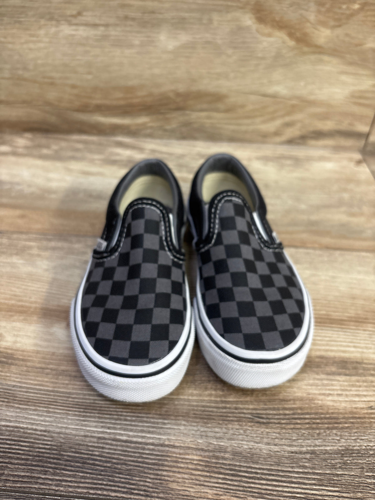 Vans Classic Slip-On Checkerboard Sneakers Grey sz 10.5c