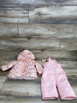 Carter's 2pc Leopard Print Snowsuit Set Pink sz 12m