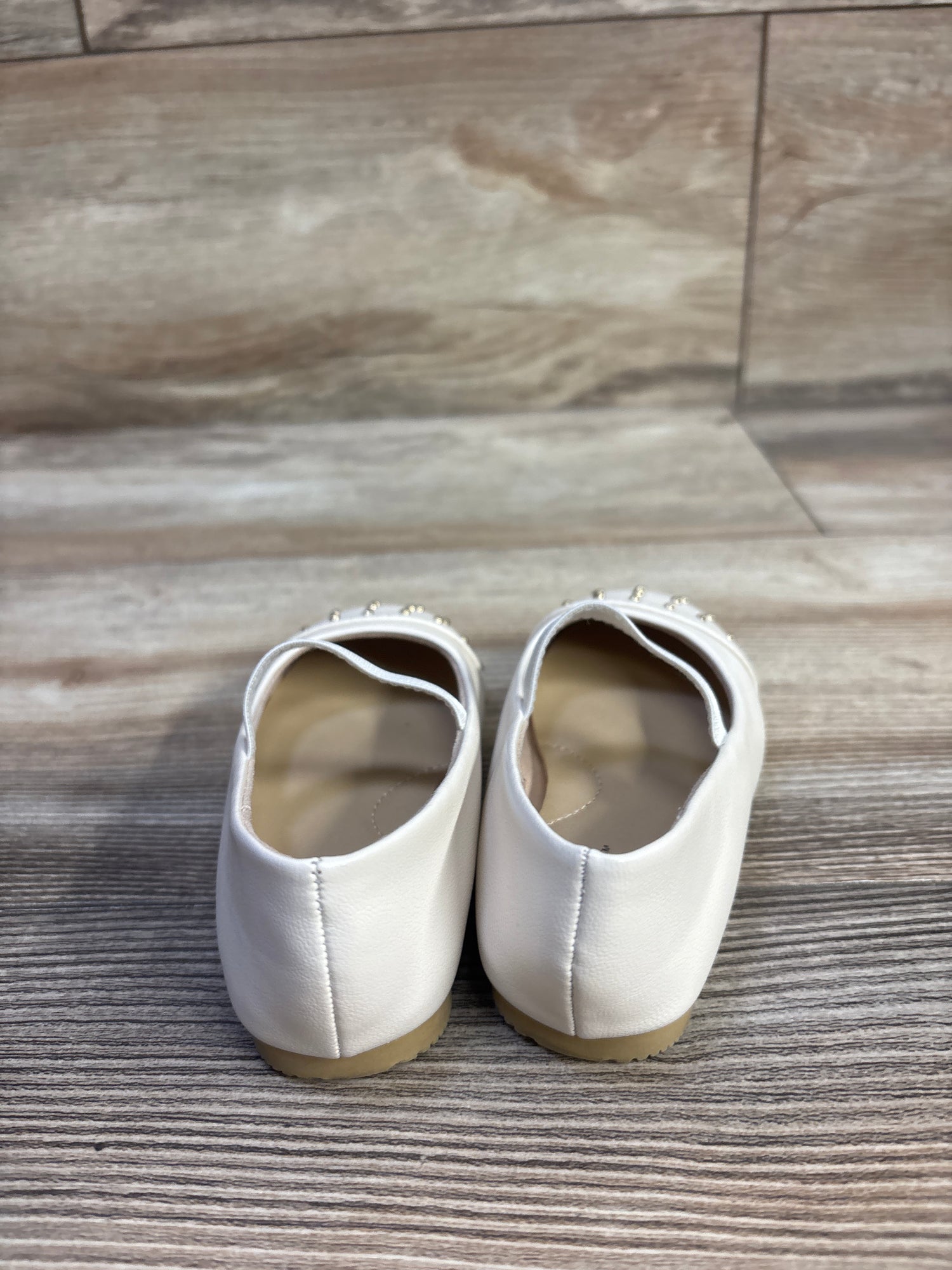 Cat & Jack Studded Ballet Flats Cream sz 6c