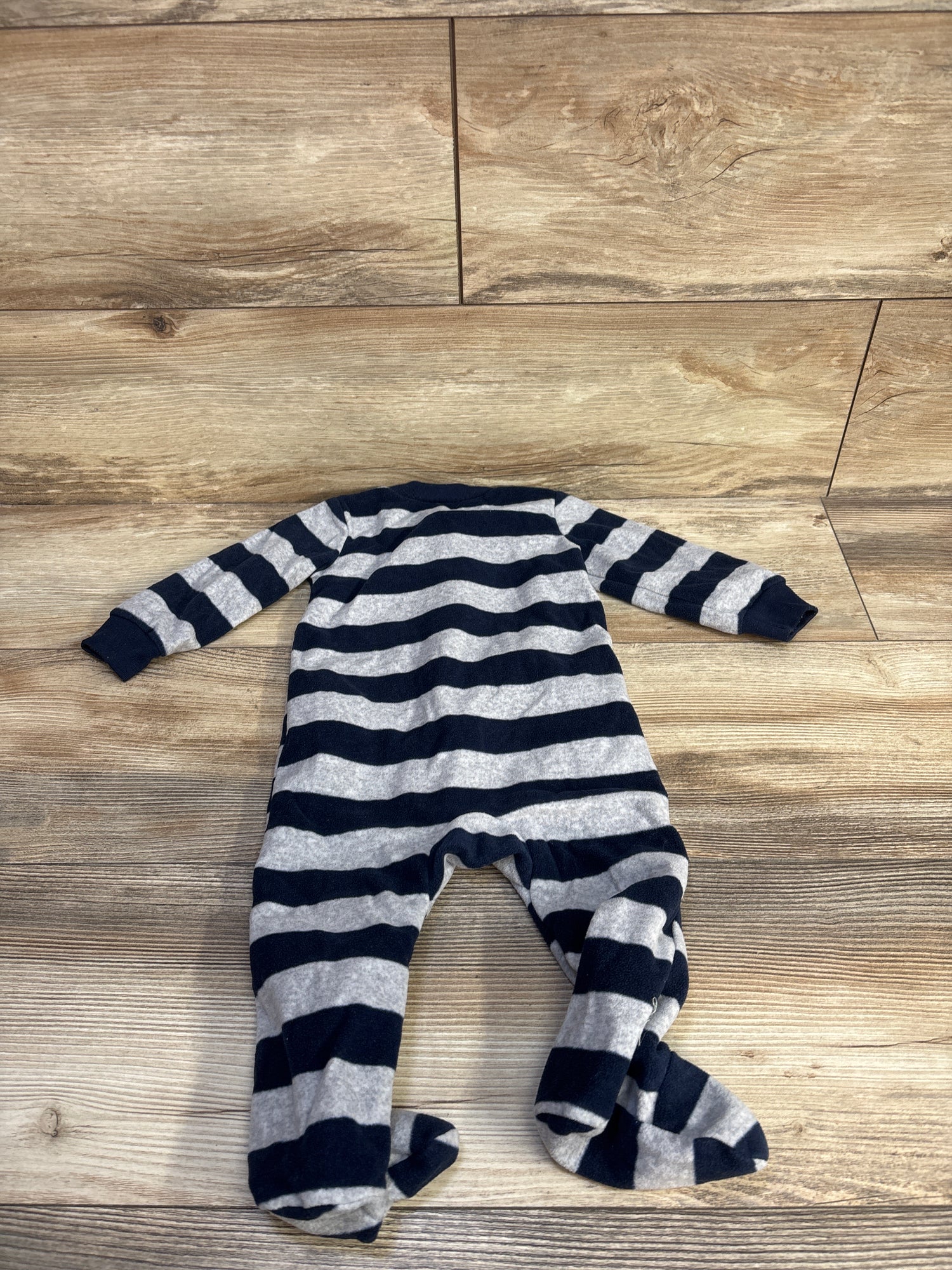 Carter's Striped Fire Truck Blanket Sleeper Grey 9m