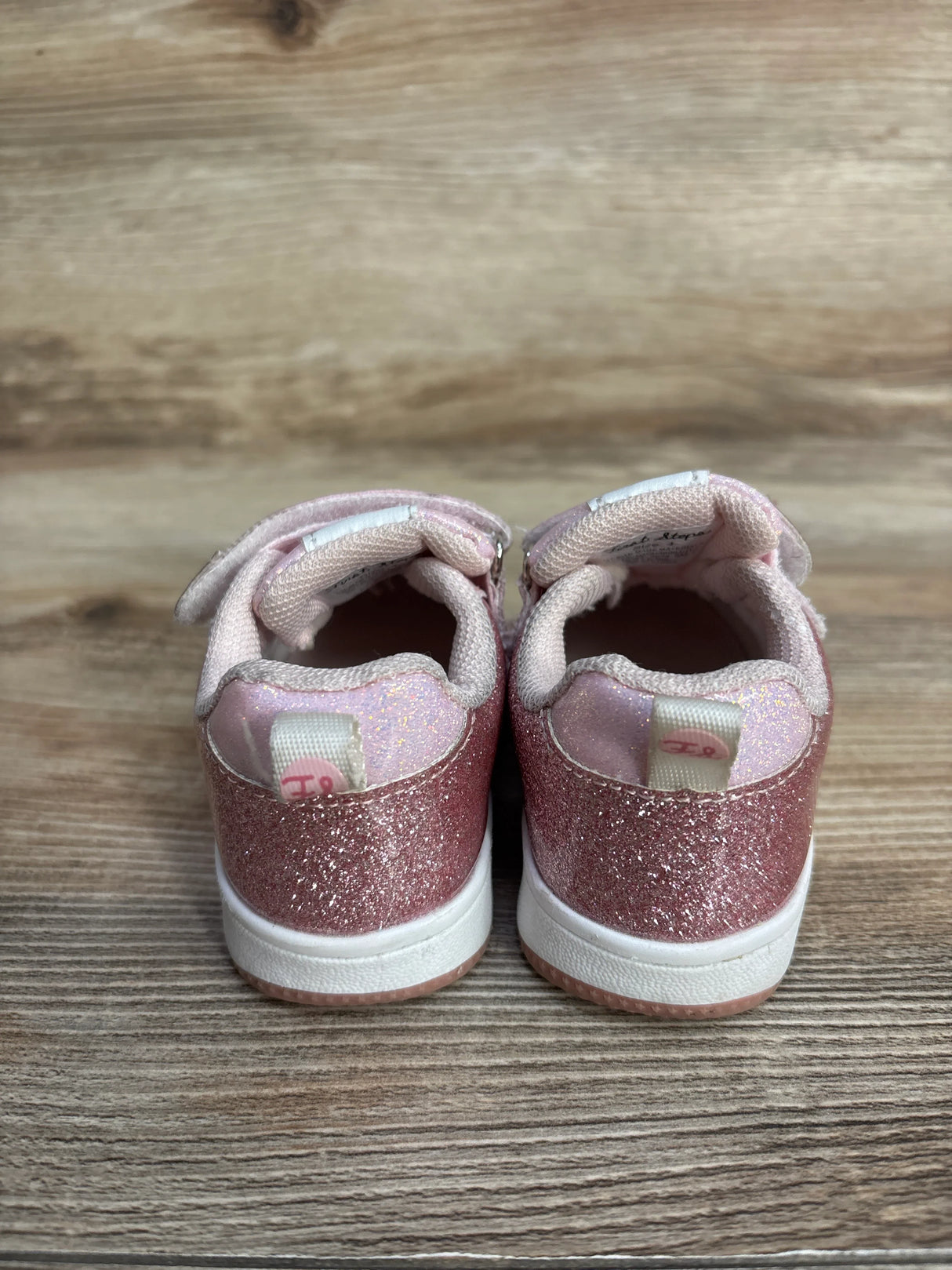 First Steps Glitter Hear Sneakers Pink sz 4c