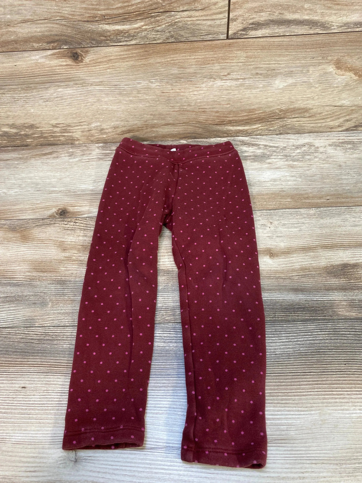 Baby Gap Polka Dot Lined Leggings Red sz 4T