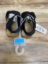 The Children’s Place Black Buckle Slides 9c