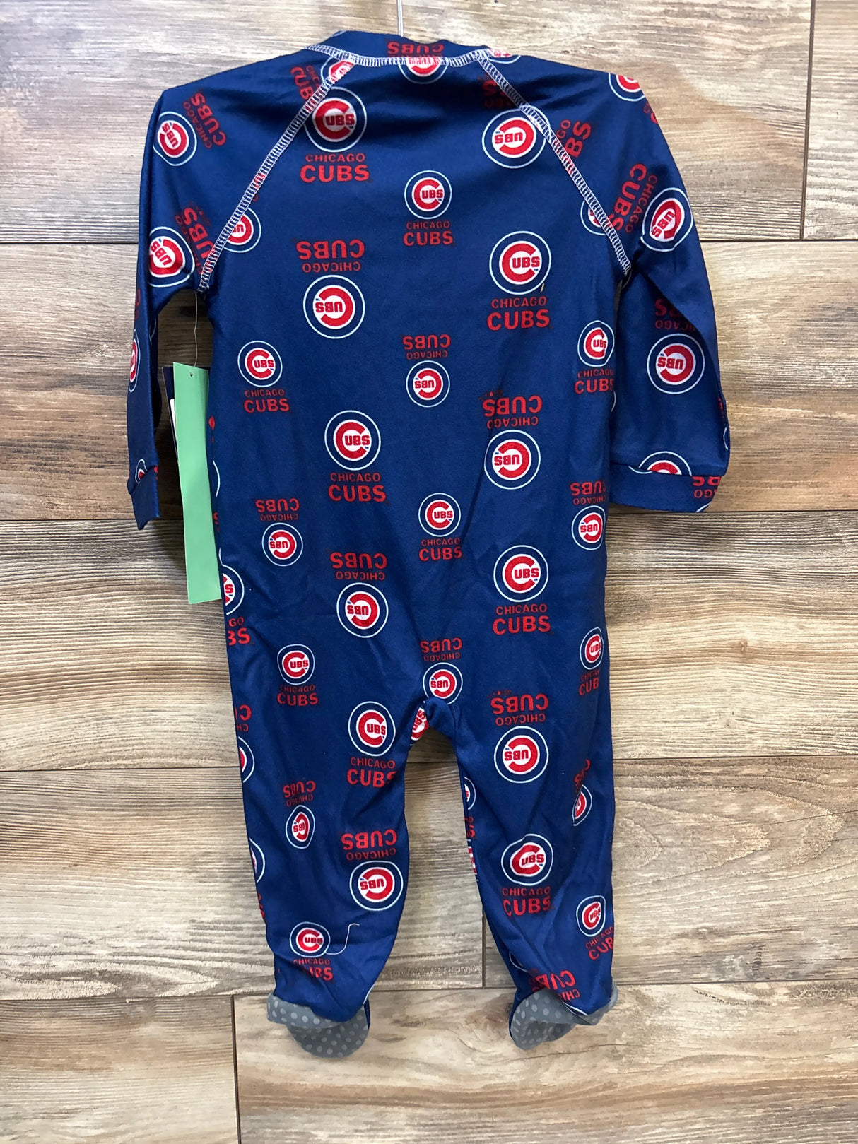 NEW MLB Chicago Cubs Raglan Zip Up Footie Blue sz 18m - Me n Mommy To Be