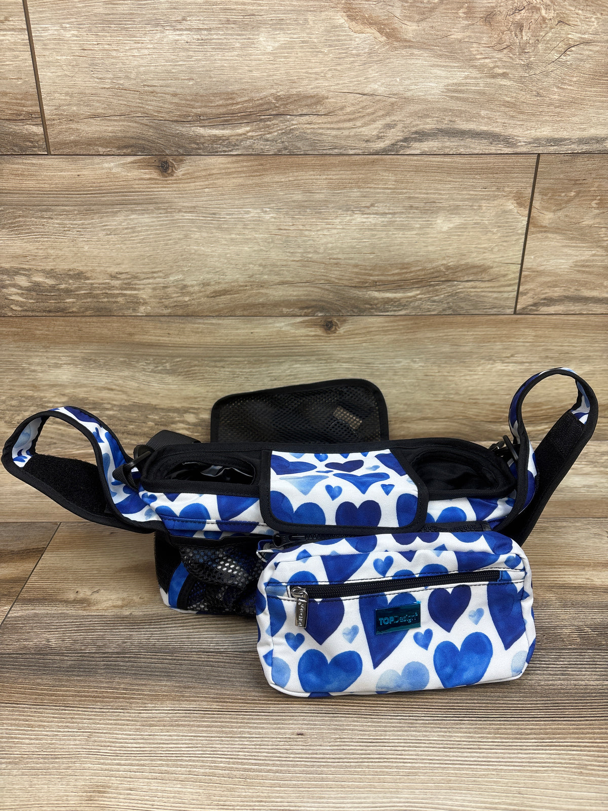 TOPDesign Universal Baby Stroller Organizer Heart Print