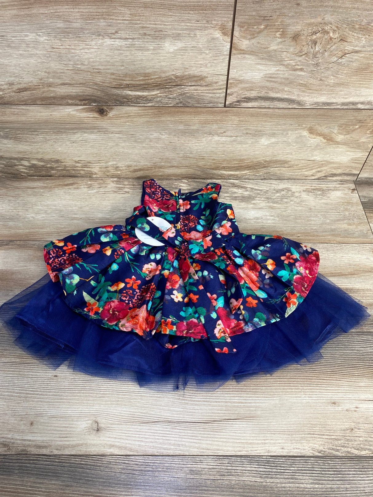 NEW Nannette Baby Floral Dress Navy sz 12m