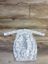 Gerber Floral Sleep Gown White sz 0-3m