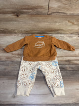 Cat & Jack 2pc Milk & Cookies Sweatshirt & Joggers Set Brown sz 6-9m
