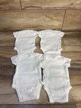 Gerber 4pk Bodysuit Set White sz Newborn