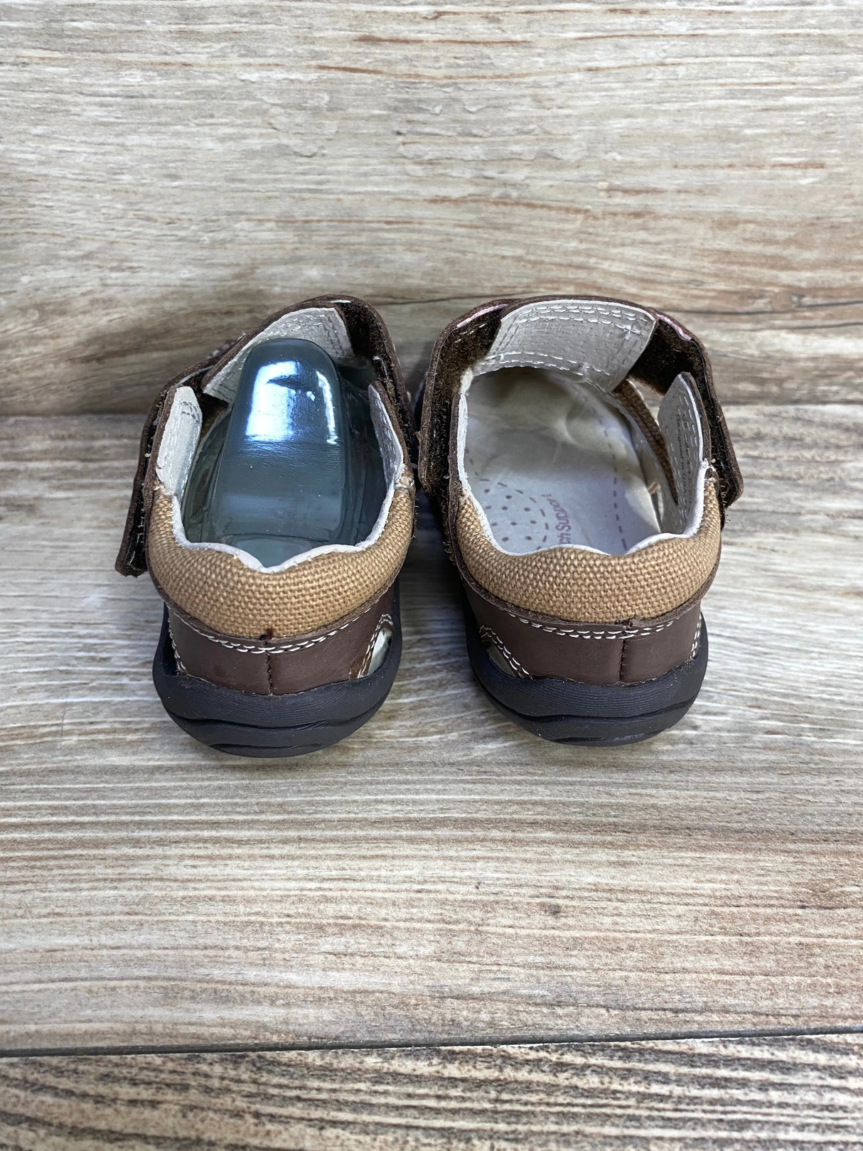 Pediped Grip 'n' Go Joshua Brown Sandals sz 4-4.5c