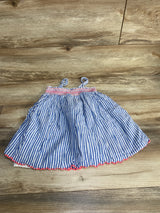 Cat & Jack Smocked Striped Dress Blue sz 5T