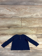 Children's Place Thermal Henley Shirt Navy sz 18-24m