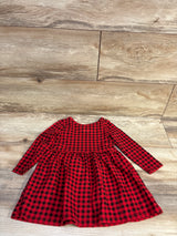 Cat & Jack Buffalo Plaid Dress Red sz 2T