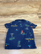 Carter's Palm Tree Polo Shirt Navy sz 24m