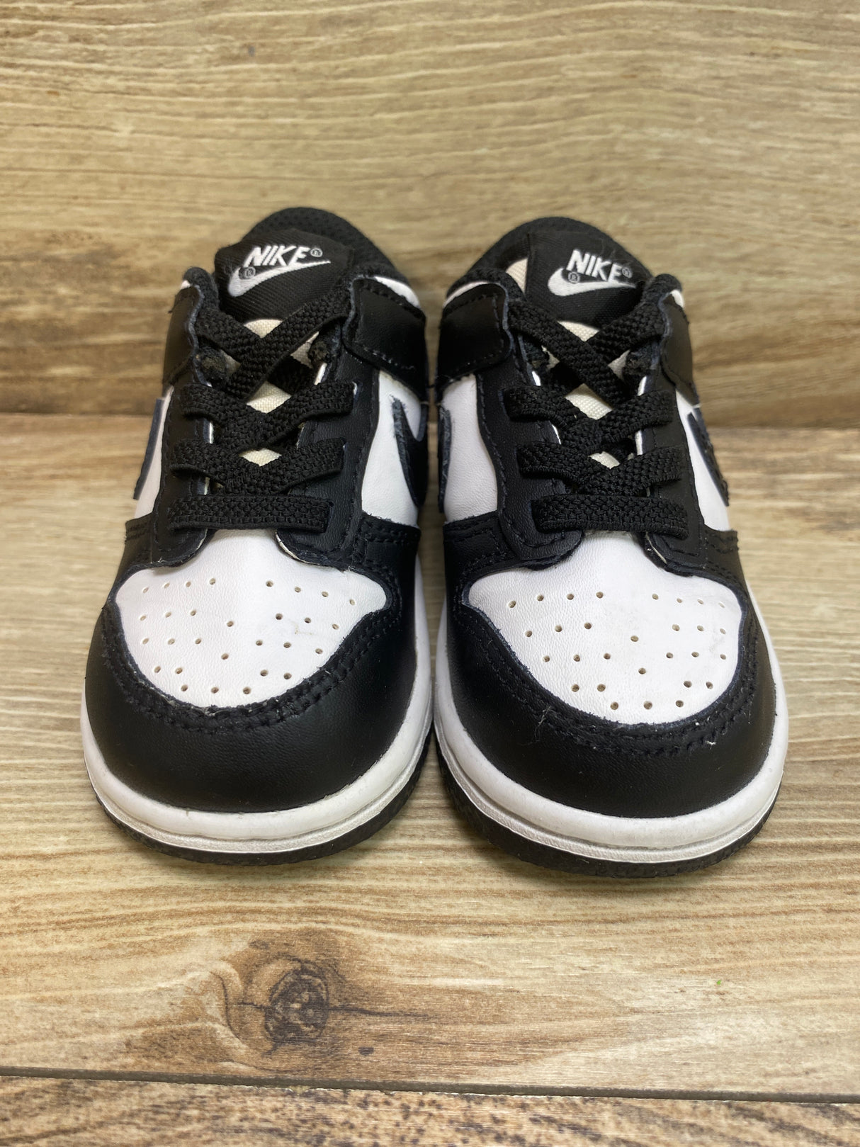 Nike Dunk Low TD 'Black White' Sneakers sz 6c