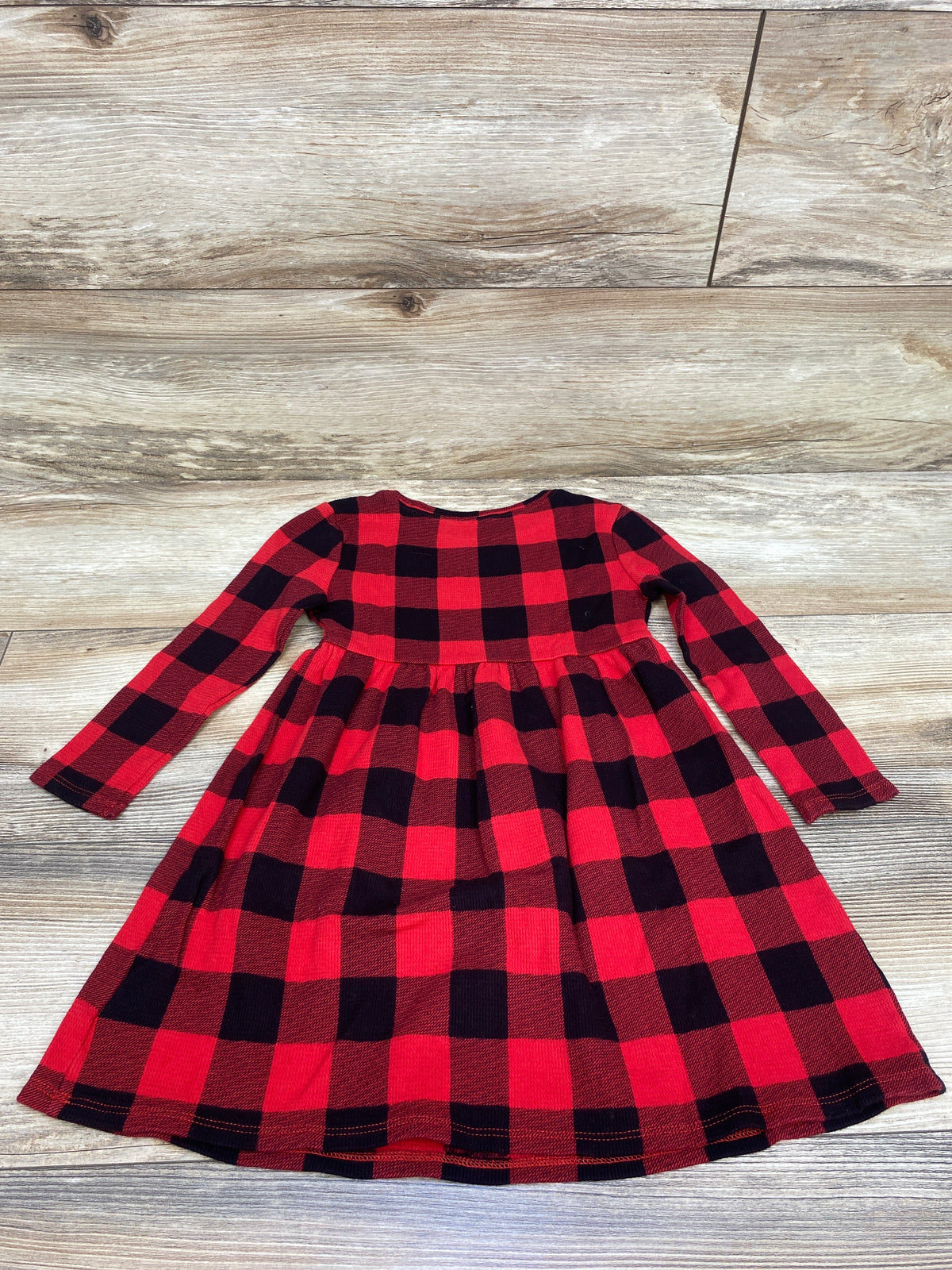 Old Navy Plaid Long Sleeve Dress Red sz 5T