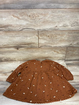 Little Co. Knit Peasant Dress Brown Floral sz 4T