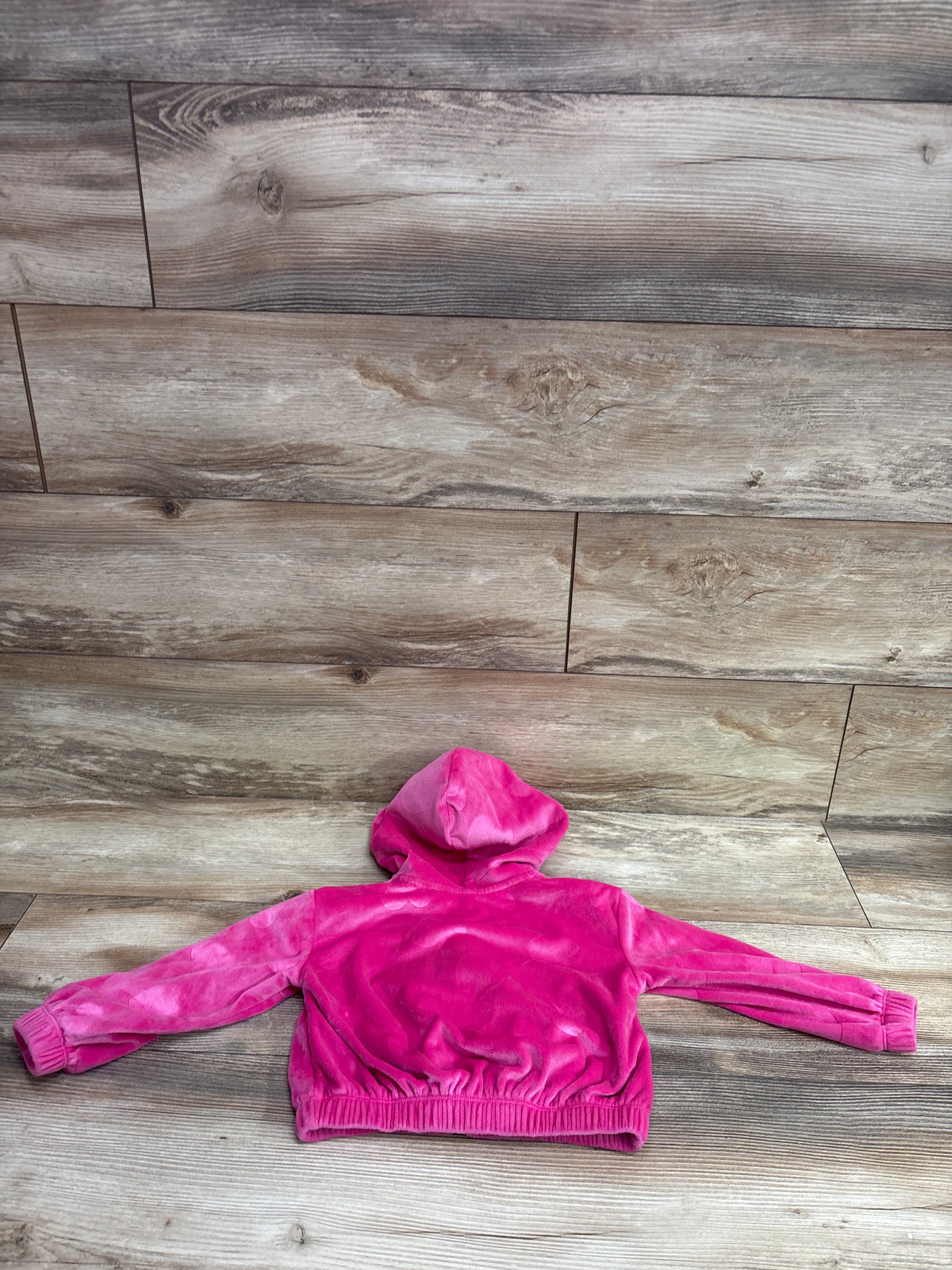 Jumping Beans Velour Zip-Up Sweatshirt Pink sz 2T