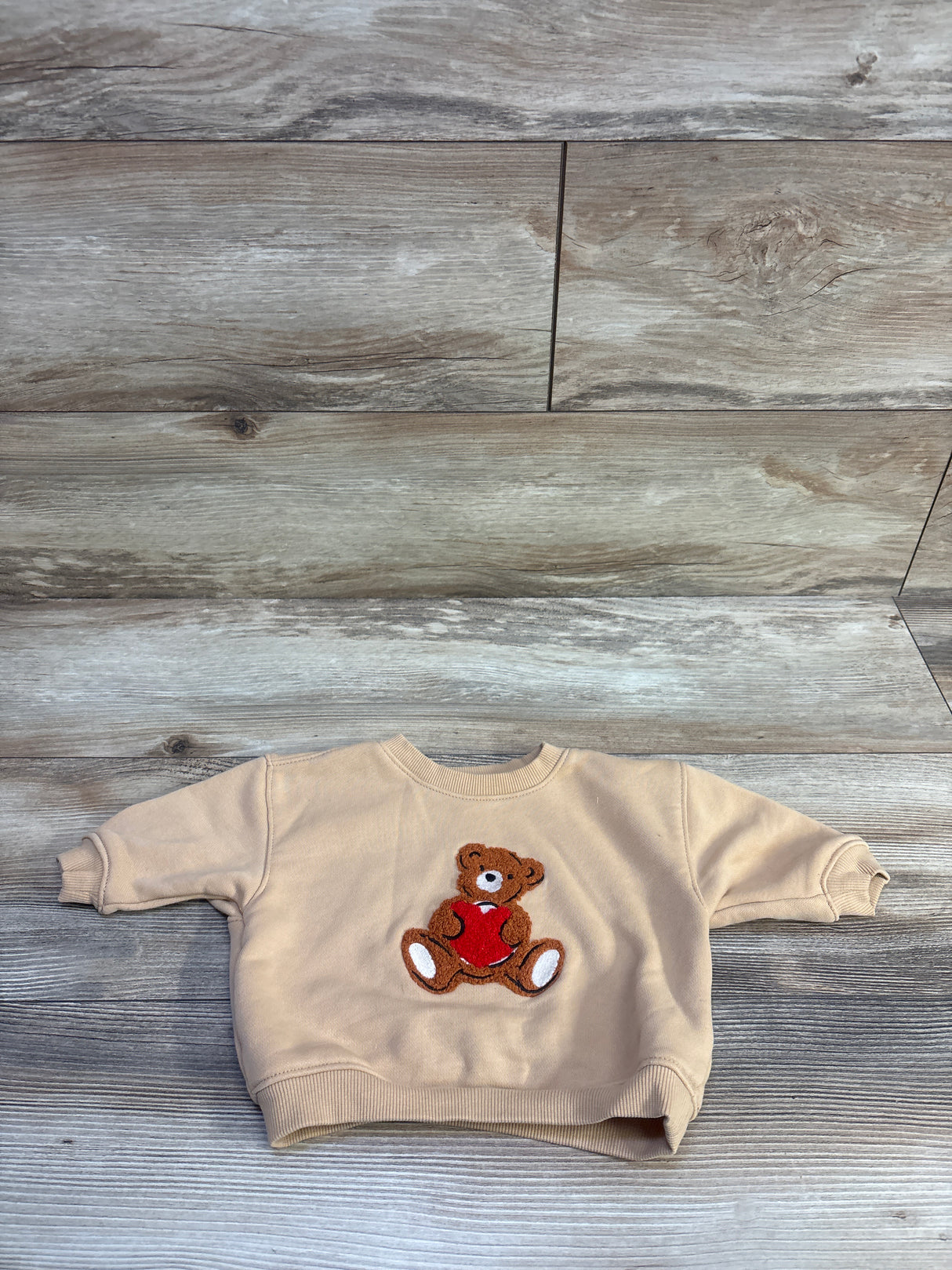 Amazon Essentials x Sofia Grainge Bear Pullover Sweatshirt Tan sz 0-3m