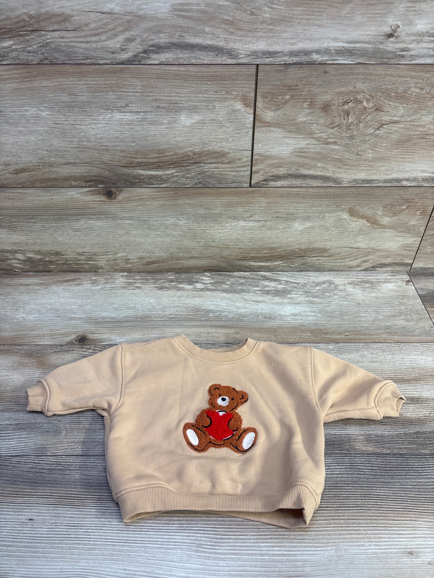 Amazon Essentials x Sofia Grainge Bear Pullover Sweatshirt Tan sz 0-3m