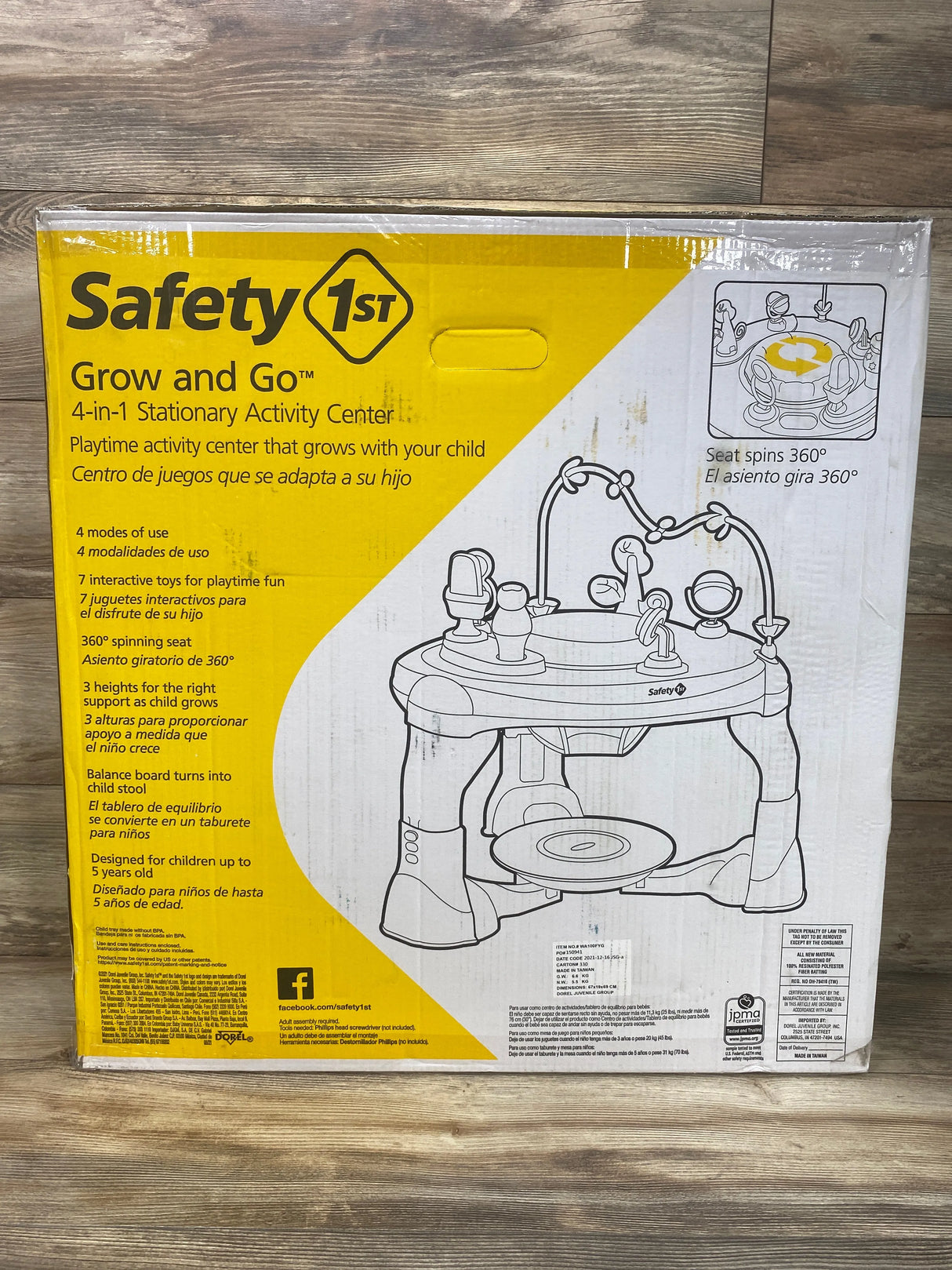 NEW Safety 1st Grow & Go 4-in-1 Baby Activity Center