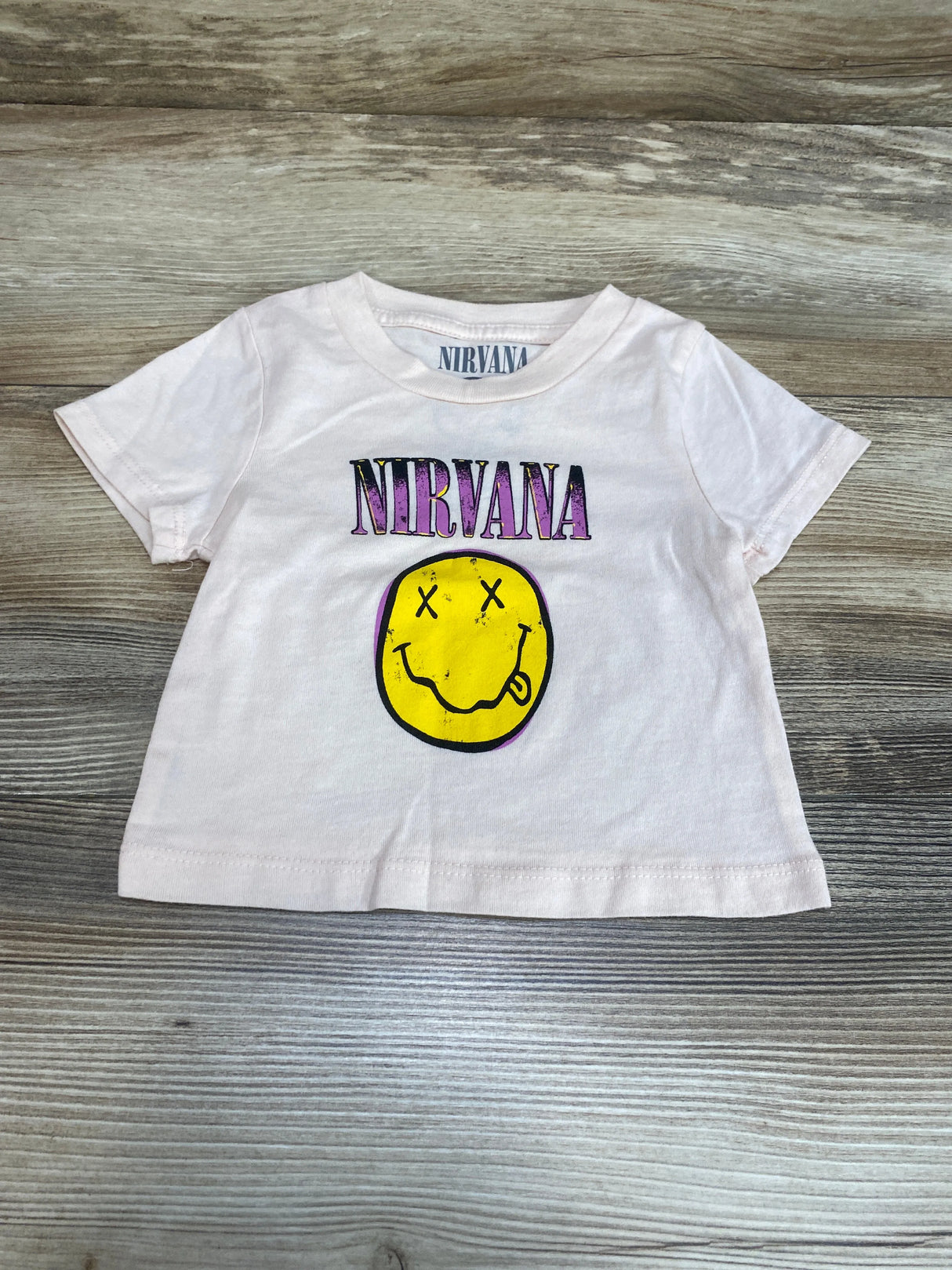 Nirvana Smiley Face Shirt Pink sz 12m