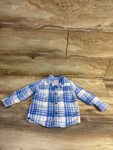 Cat & Jack Plaid Flannel Shirt Blue sz 2T