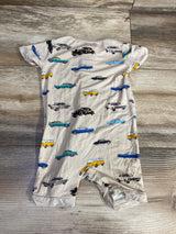 Miozing Car Print Short Romper Beige sz 3-6m