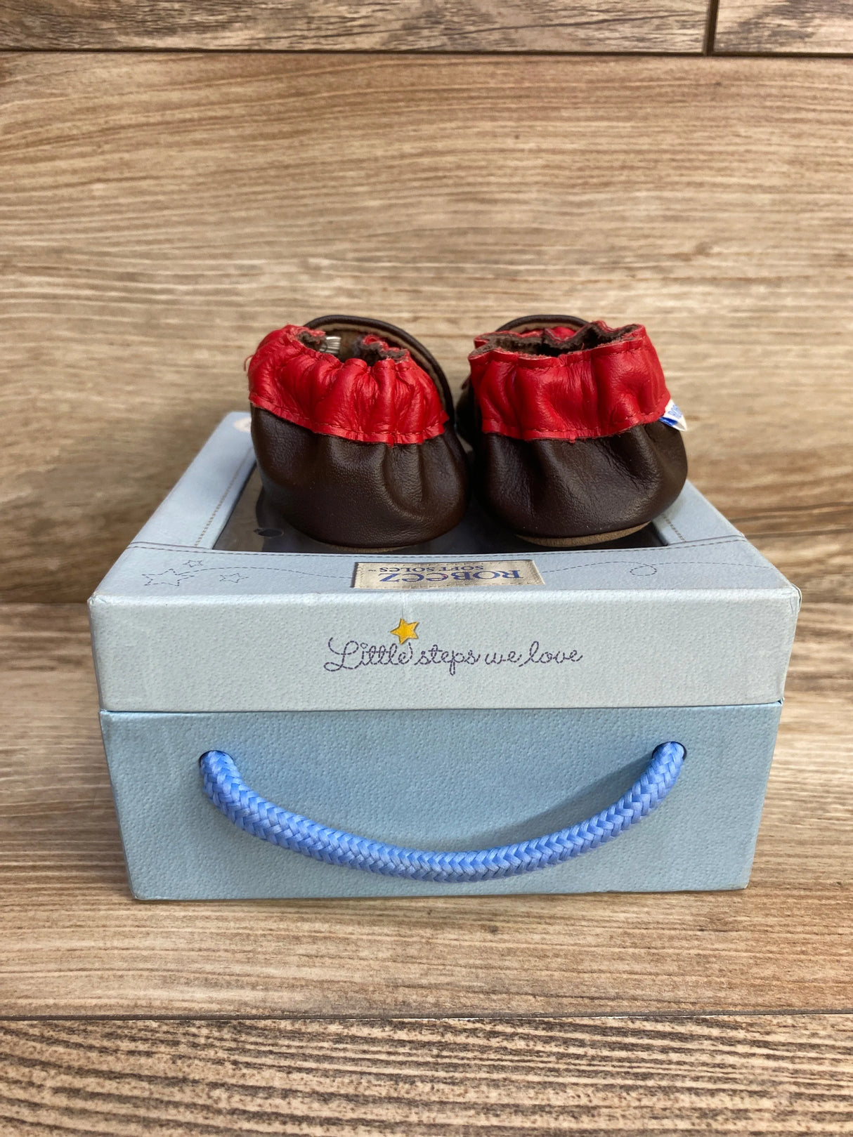 Robeez Speedy Espresso Crib Shoes sz 0-6m