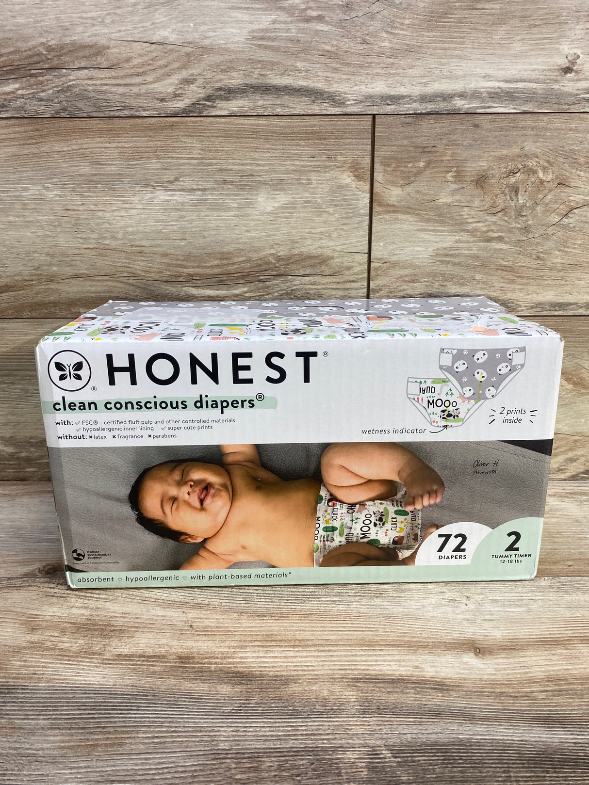 The Honest Company Clean Conscious Disposable Diapers Size 2, 72ct