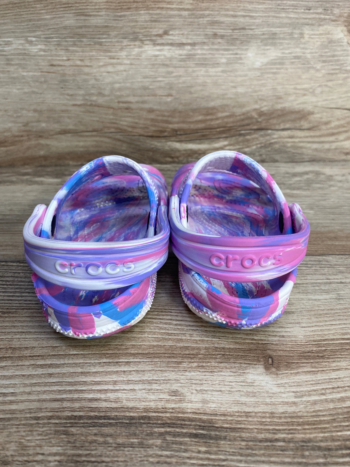 Crocs Marbled Tie Dye Sandals Purple sz 10c