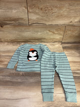 Carter's 2pc Penguin Pajama Set Green sz 12m