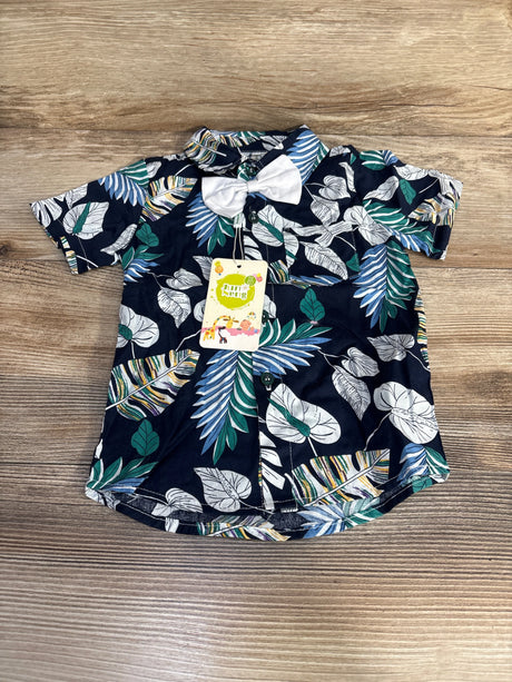 NEW Button Up Shirt Navy sz 12m - Me n Mommy To Be