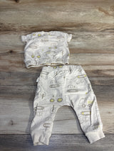 Rabbit + Bear 2pc Construction Shirt & Pants Beige sz 3-6m - Me n Mommy To Be