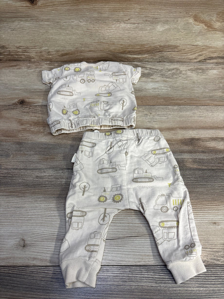 Rabbit + Bear 2pc Construction Shirt & Pants Beige sz 3-6m - Me n Mommy To Be
