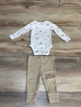 Carter's 2pc Farm Animal Print Bodysuit & Bottoms Set White sz 3m