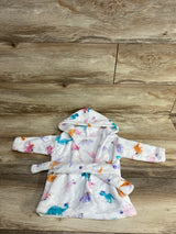Hudson Baby Plush Dinosaur Robe White sz 0-9m