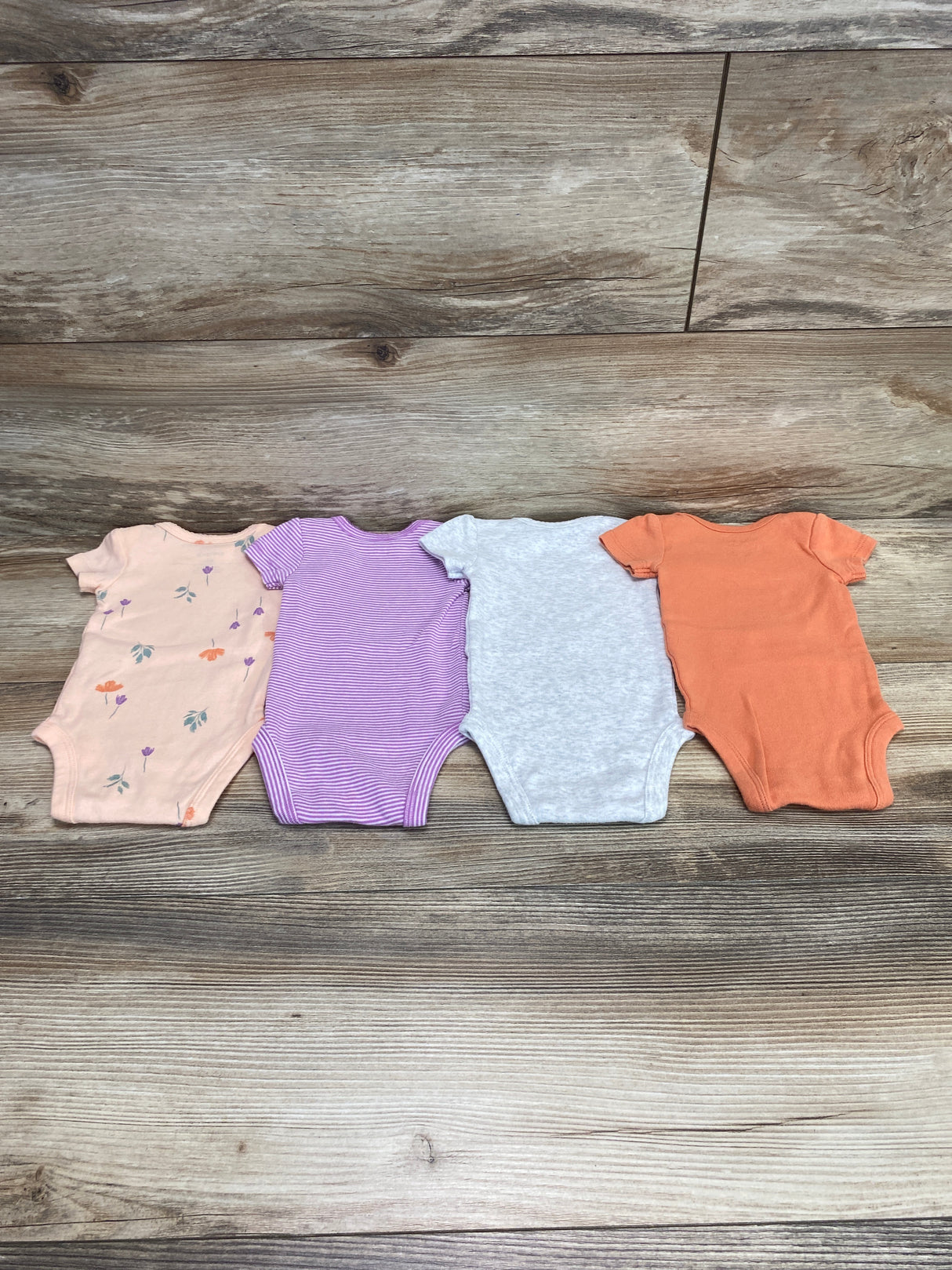 Carter's 4pk Bodysuits Grey sz Newborn